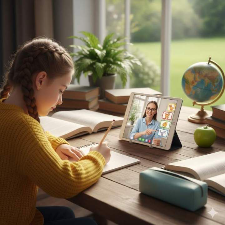 Soutien scolaire en visioconférence, Lyon