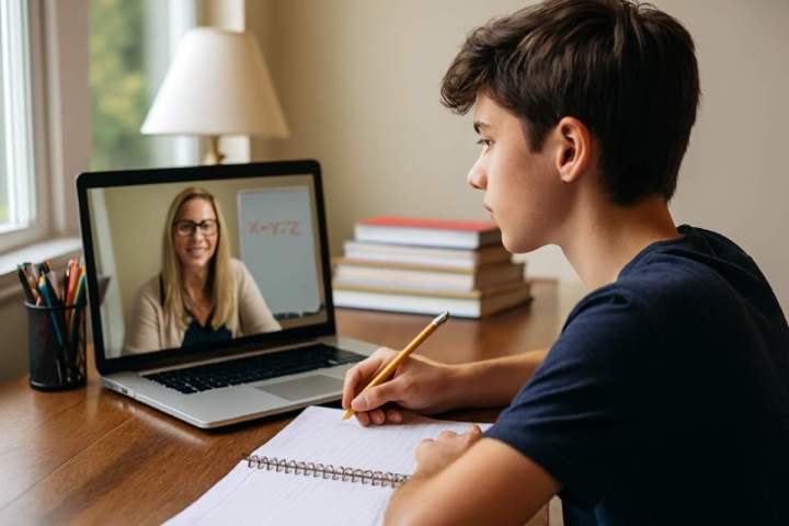 Soutien scolaire en visioconférence Sainte-Eulalie